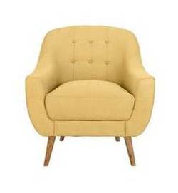 Hygena Lexie Fabric Chair - Lemon Yellow.